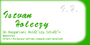 istvan holeczy business card